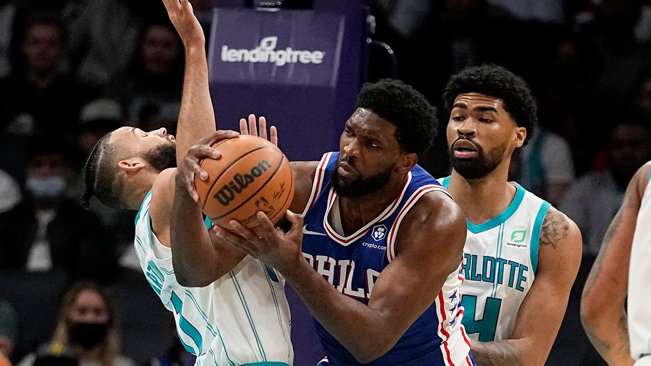 Embiid scores 43, 76ers hold off pesky Hornets 127-124 in OT Fox News