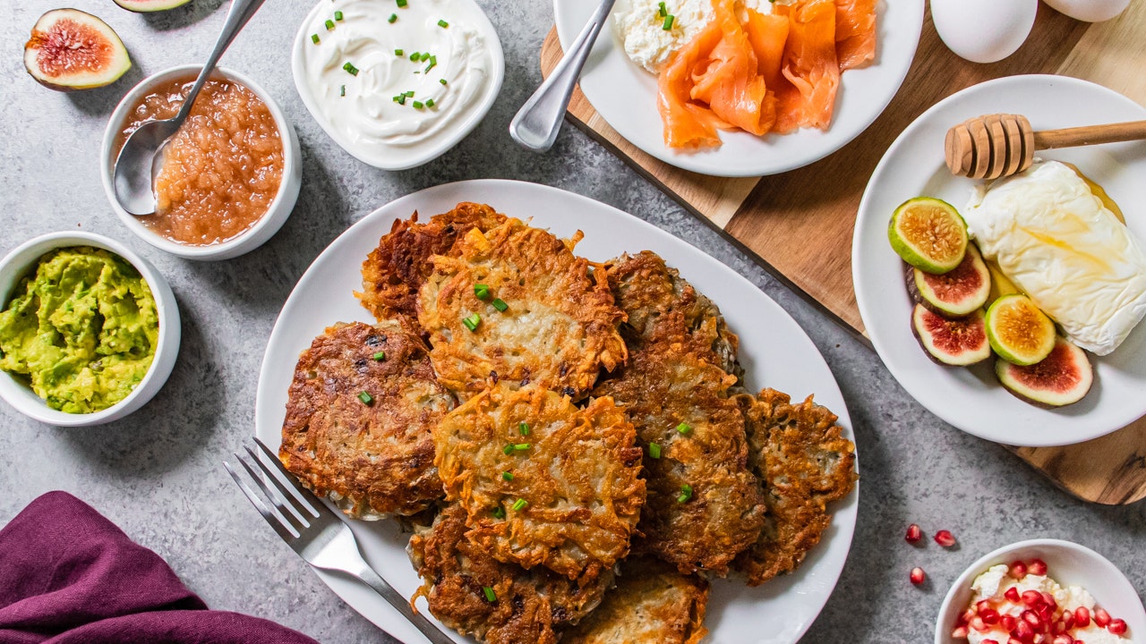 Make this latke toppings board for Hanukkah