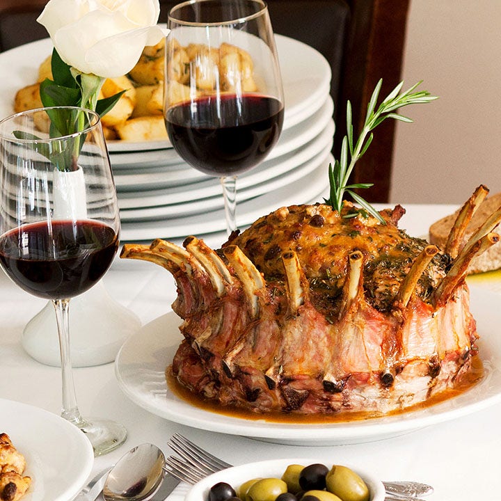 Patsy’s Italian Restaurant’s crown roast of pork for Christmas dinner