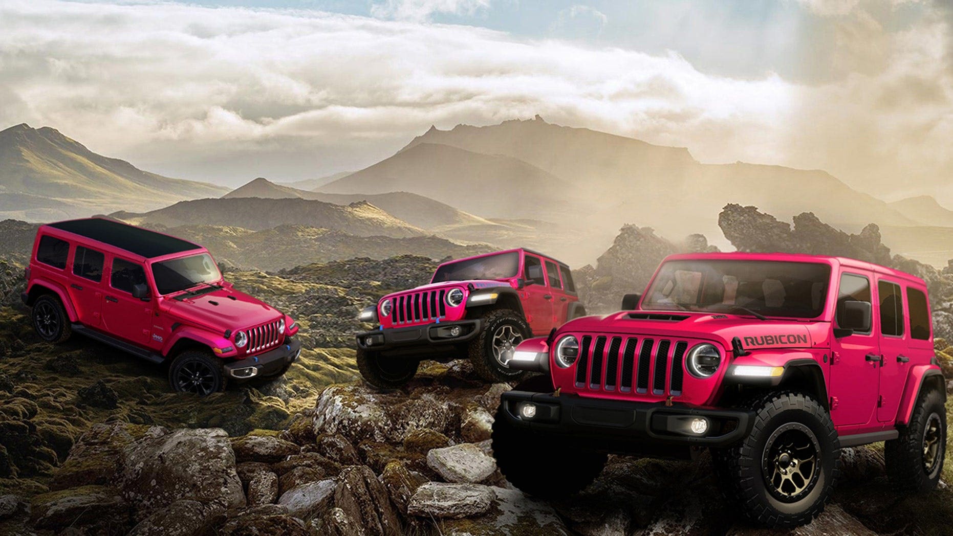 Tuscadero pink Jeep Wranglers are hot sellers