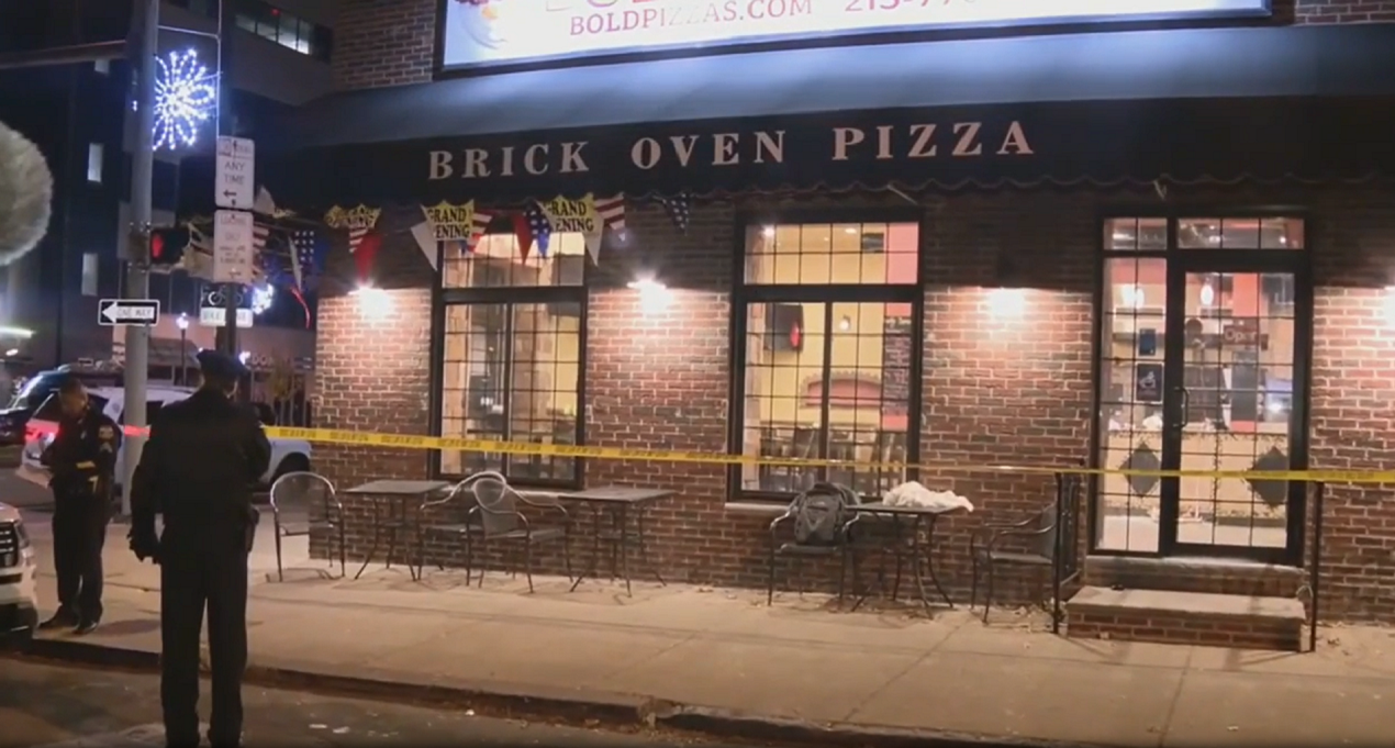 Philadelphia pizza worker’s teen son shoots robbery suspect in the face