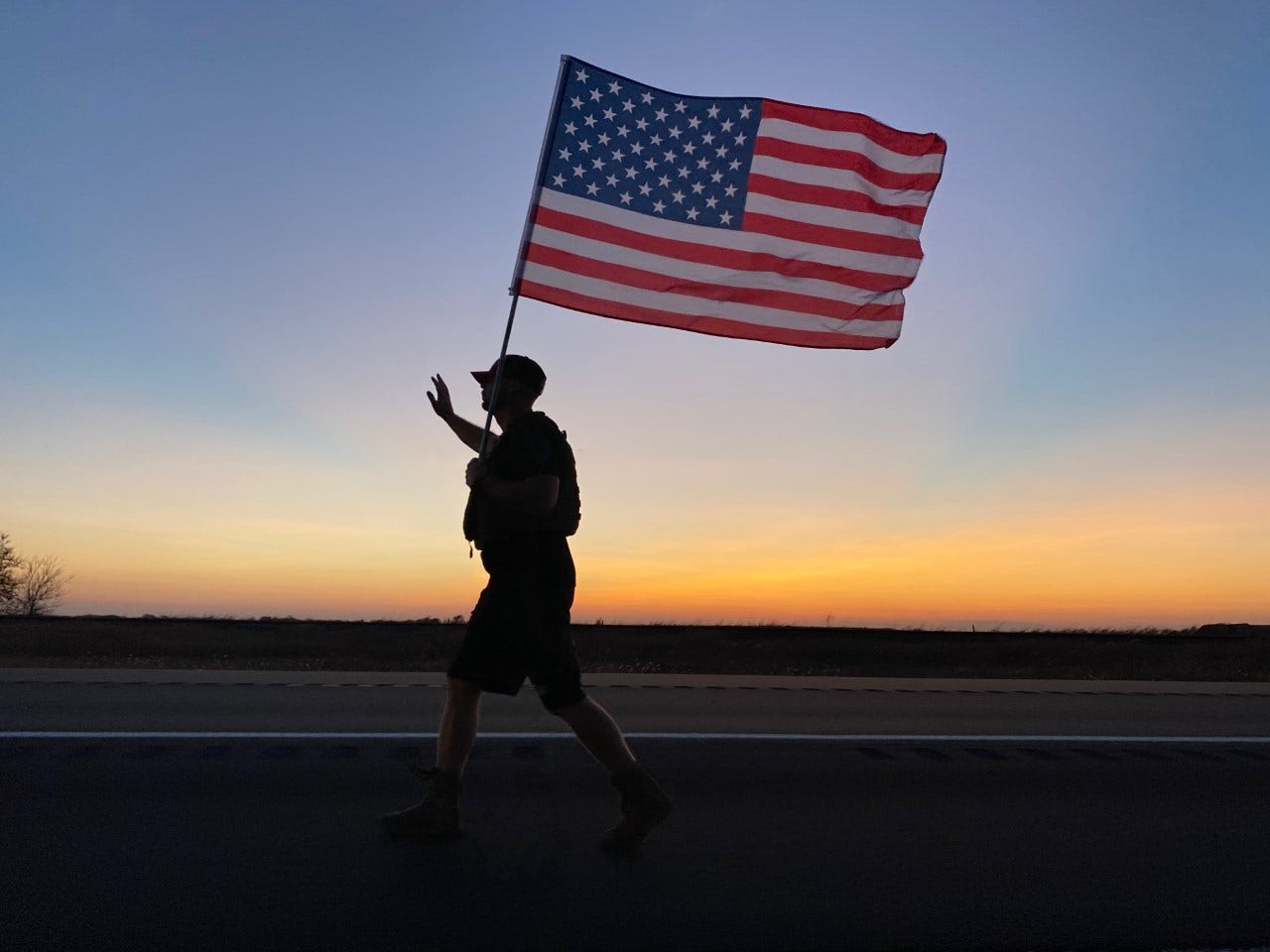 The Walking Patriot: Kansas soldier shares his story to inspire others