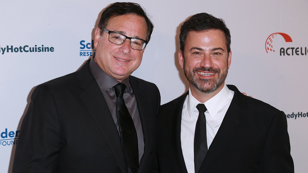 Emotional Bob Saget tribute sees Jimmy Kimmel struggle to maintain composure on his late-night show