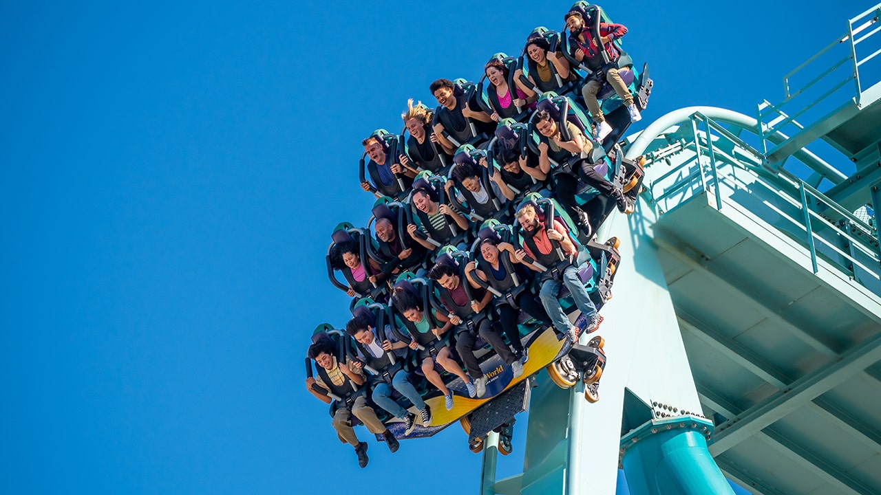 Take a sneak peek at the first floorless dive coaster in California