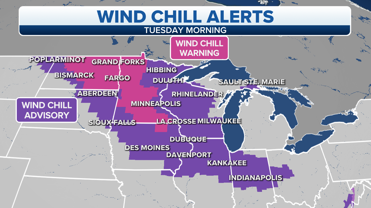 Dangerous Wind Chills, Lake Effect Snow Forecast Across Plains, Midwest ...