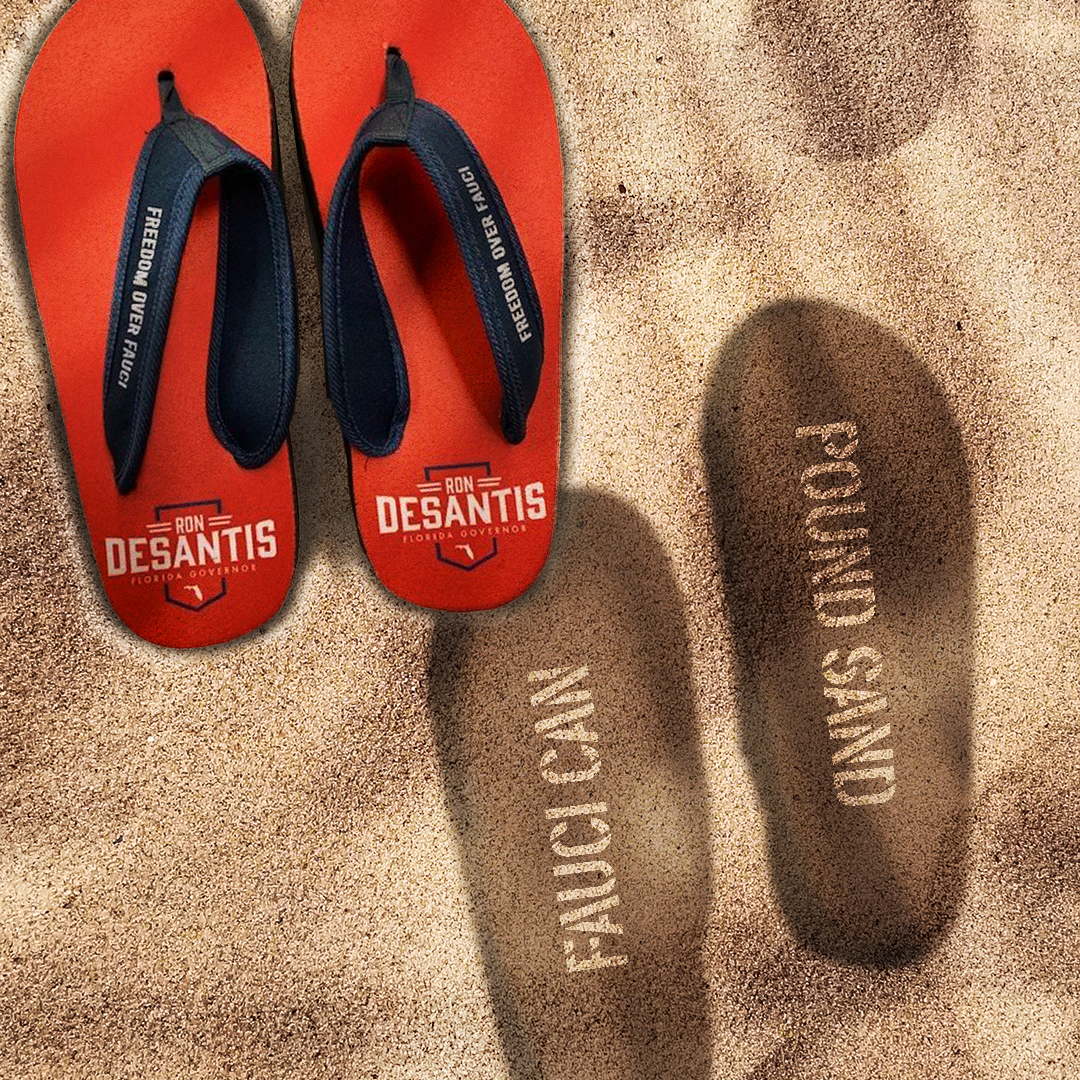 DeSantis campaign selling Fauci flip-flops urging him to ‘pound sand’