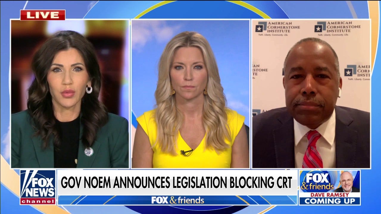 South Dakota Gov. Noem, Ben Carson fight critical race theory in schools: ‘A method of indoctrination’