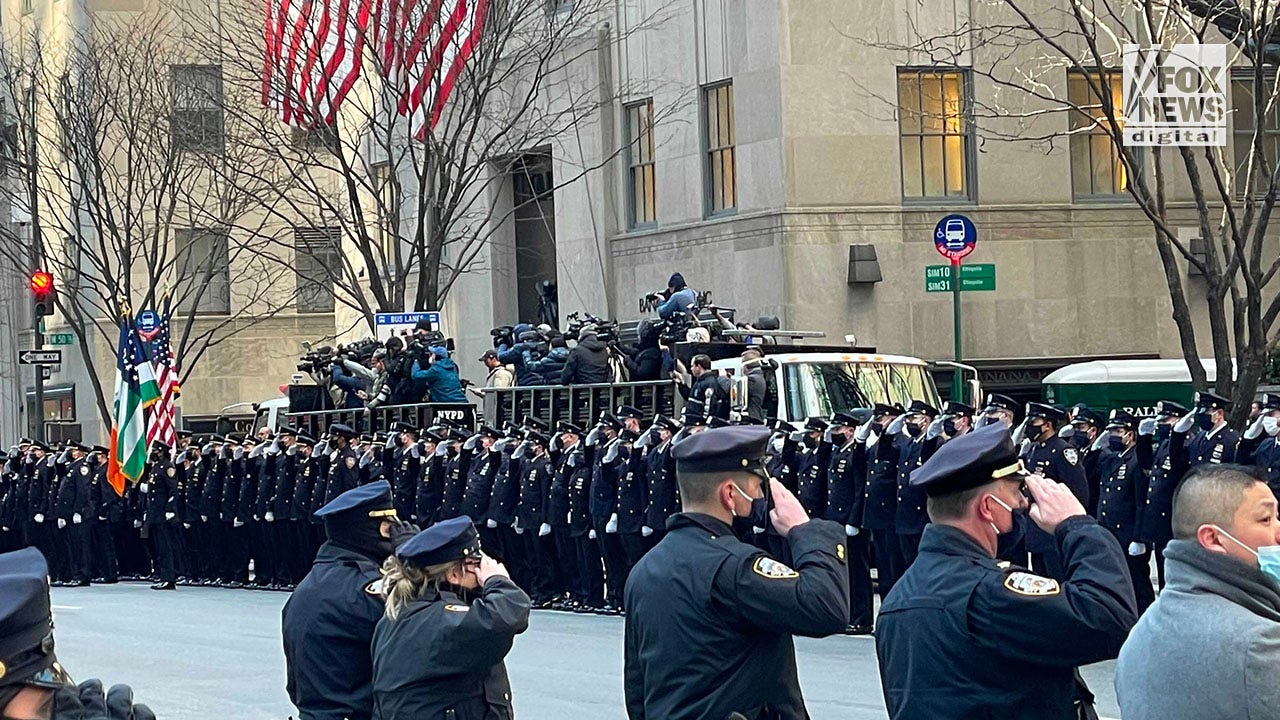 Fallen NYPD Officer Jason Rivera honored with miles-long procession, hundreds flock to St. Patrick's Cathedral