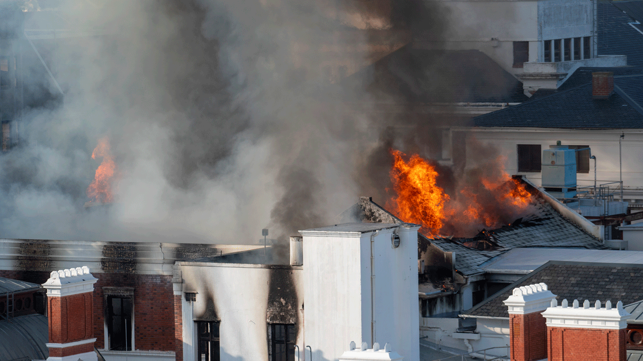 Devastating fire rips through South Africa’s Parliament complex