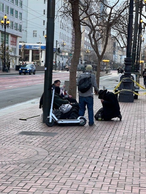 Area around San Francisco's drug recovery Linkage Center resembles an open-air drug market