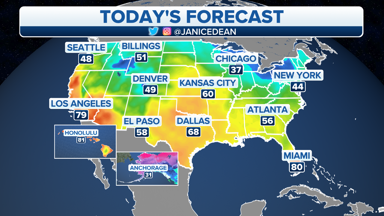 Warmer weather expected across US while snow still forecast for Midwest, Great Lakes