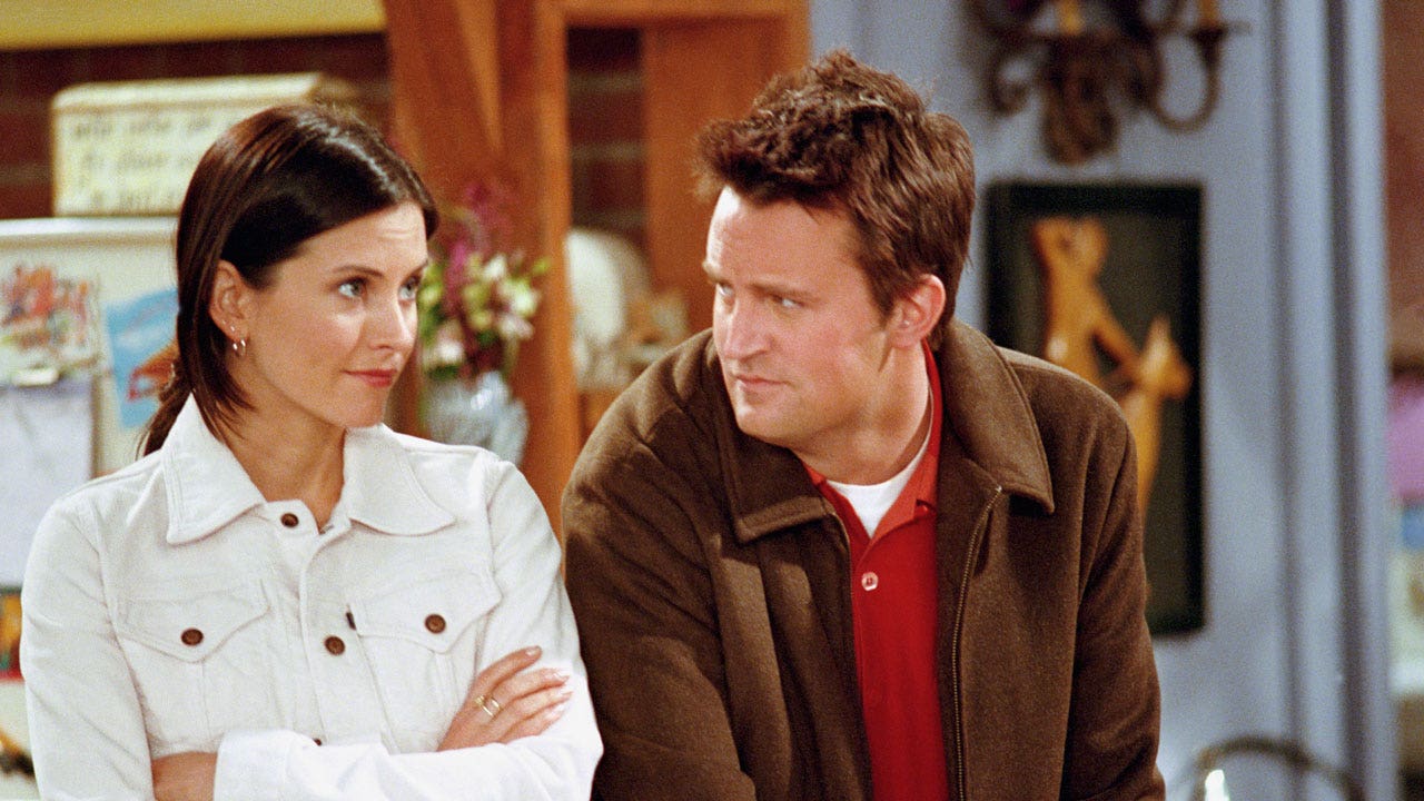 Courteney Cox says Matthew Perry 'relied' on being funny during 'Friends' filming for his 'self-worth'