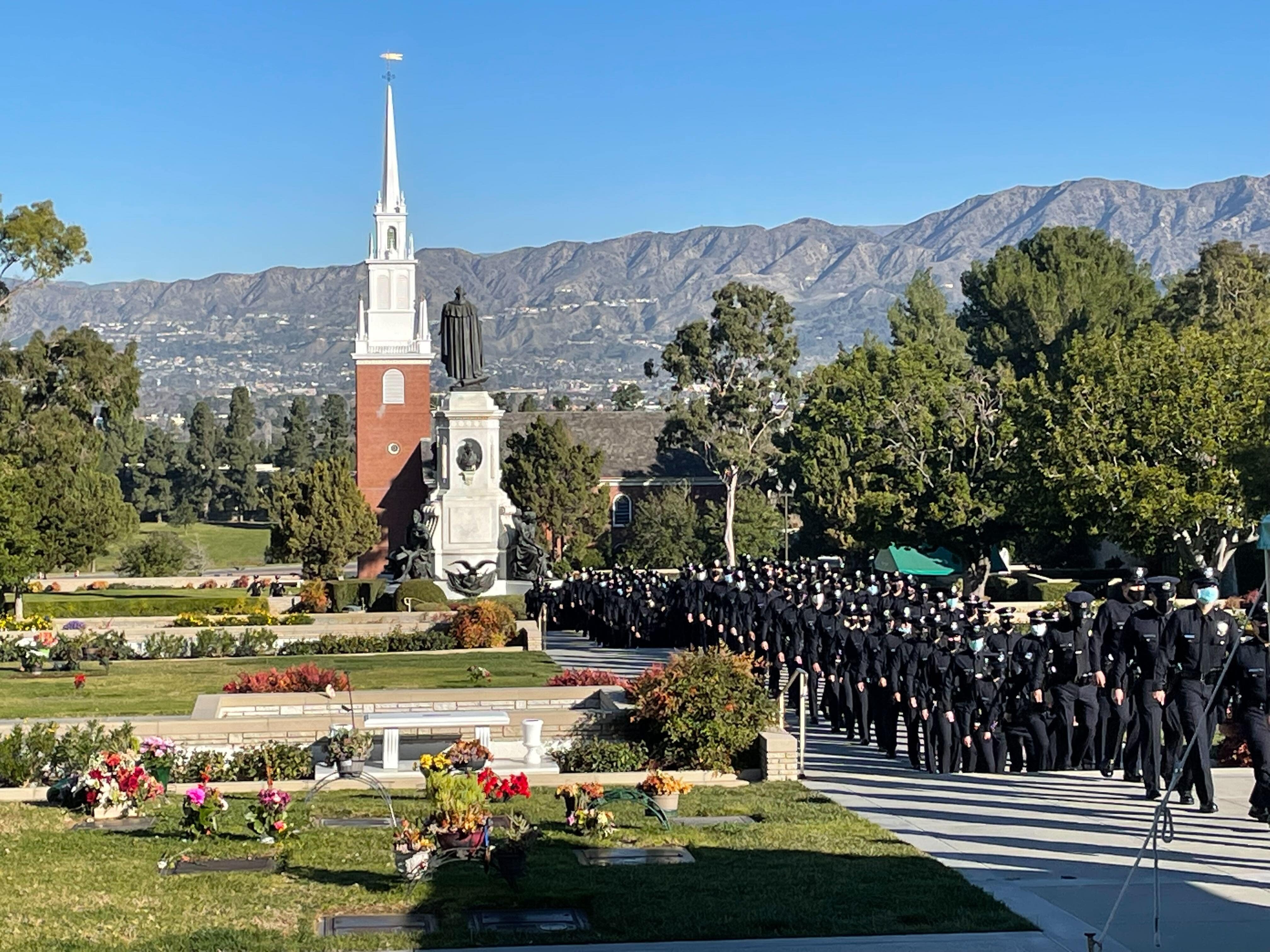 Los Angeles police officer Fernando Arroyos, killed in shootout with alleged gang members, laid to rest