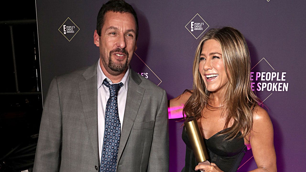 Jennifer Aniston, Adam Sandler share behind-the-scenes look at 'Murder Mystery 2' filming: 'Back to work'