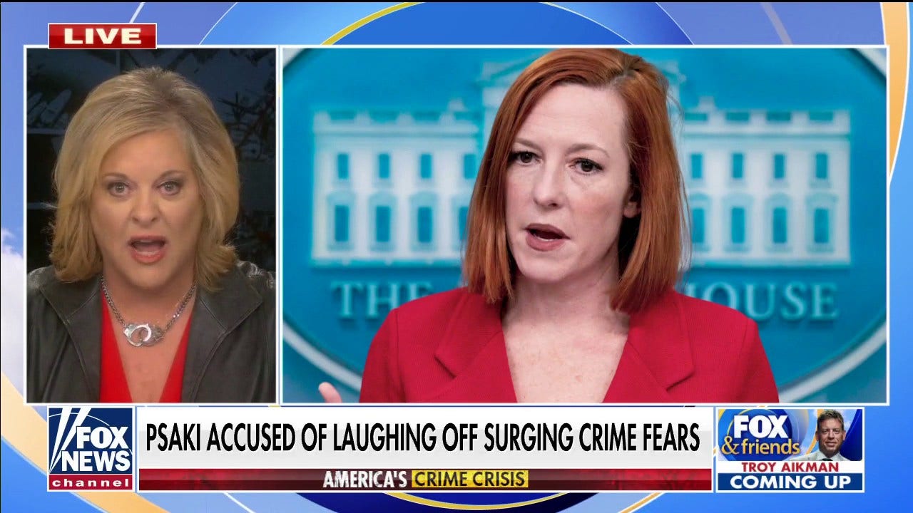 Nancy Grace Sends Message To Jen Psaki Ill Tell You What Soft On Crime Is Fox News 