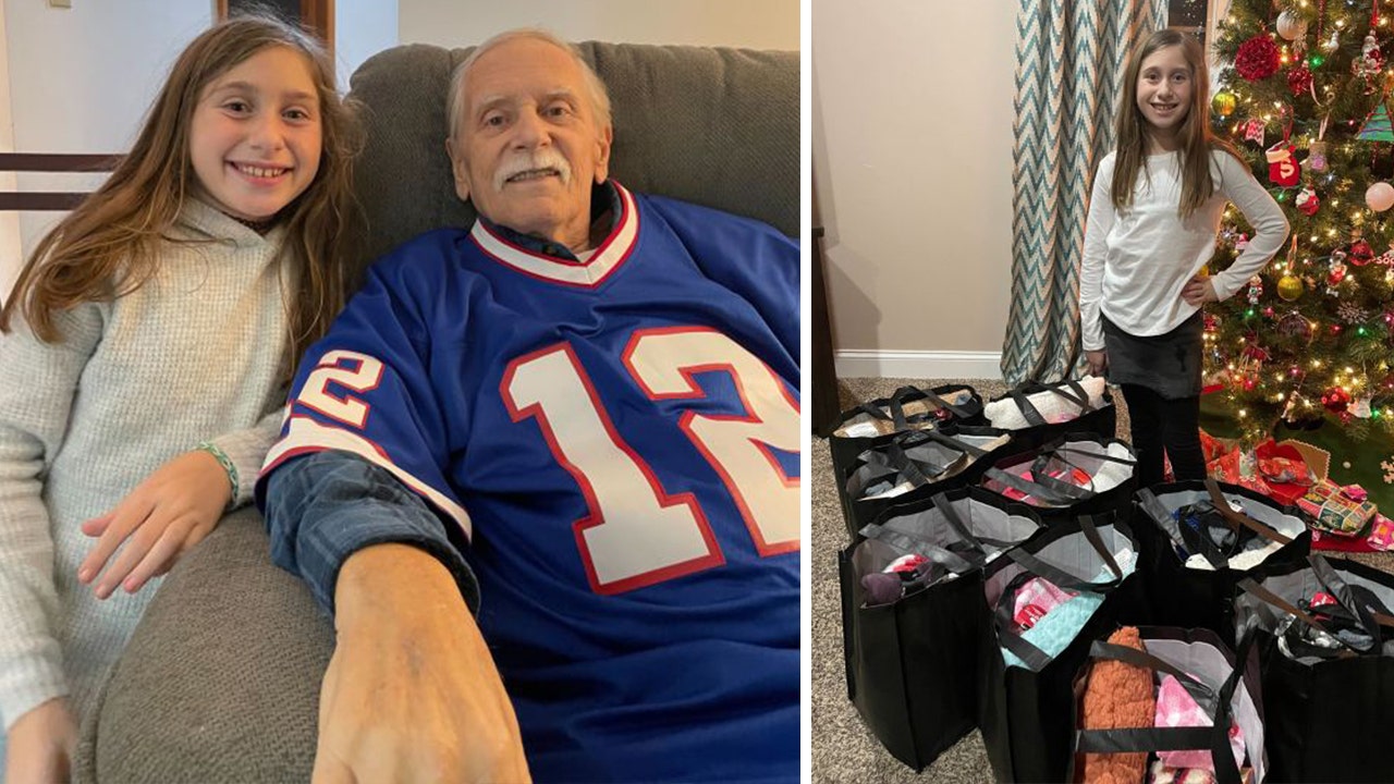 10-year-old makes chemo comfort bags for patients after seeing grandfather fight cancer