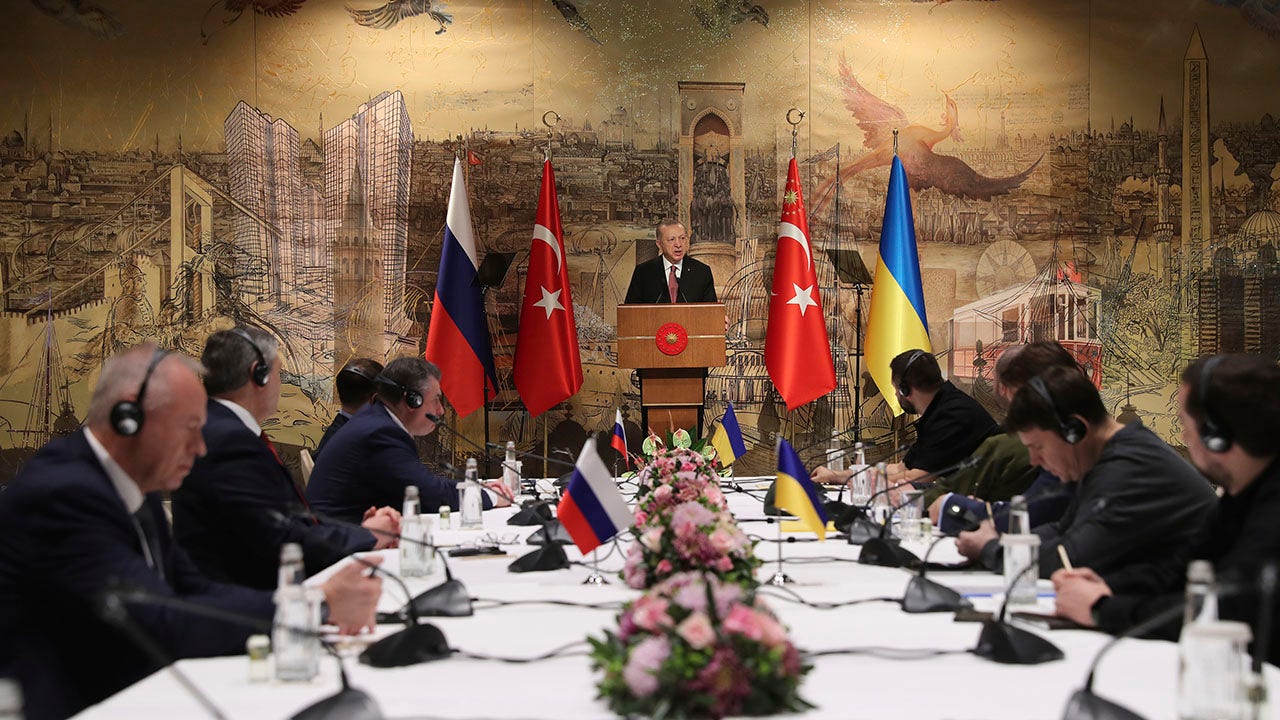 Russia, Ukraine negotiators hold in-person talks in Turkey as Moscow says it will pull back from Kyiv, Chernih