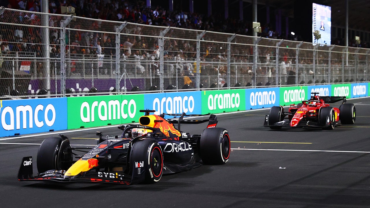 Verstappen passes LeClerc late to win Formula one Saudi Arabian Grand Prix