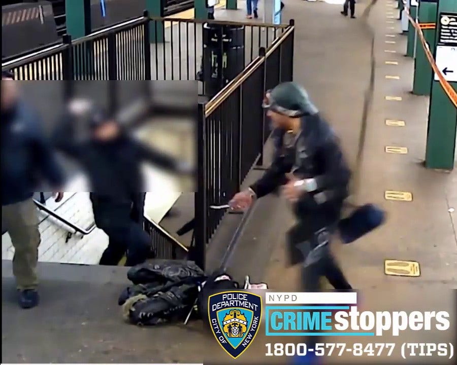 NYPD searches for suspect in subway slashing caught on video
