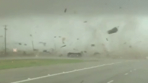 Leon's ordeal was inadvertently captured on a storm chaser's video