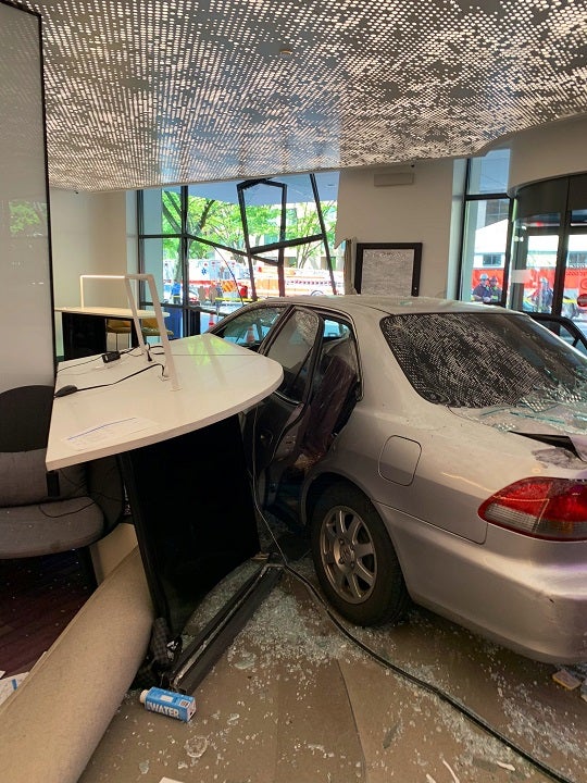 Several injured after car crashes into Washington, DC hotel lobby