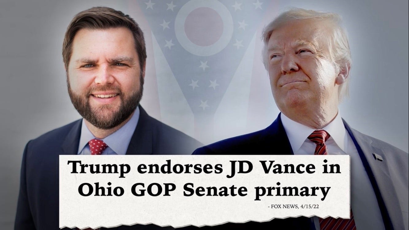 JD Vance highlights Trump endorsement with new TV ad in Ohio’s GOP Senate primary showdown