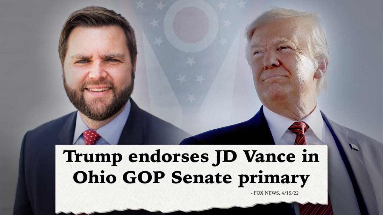 JD Vance highlights Trump endorsement with new TV ad in Ohio’s GOP