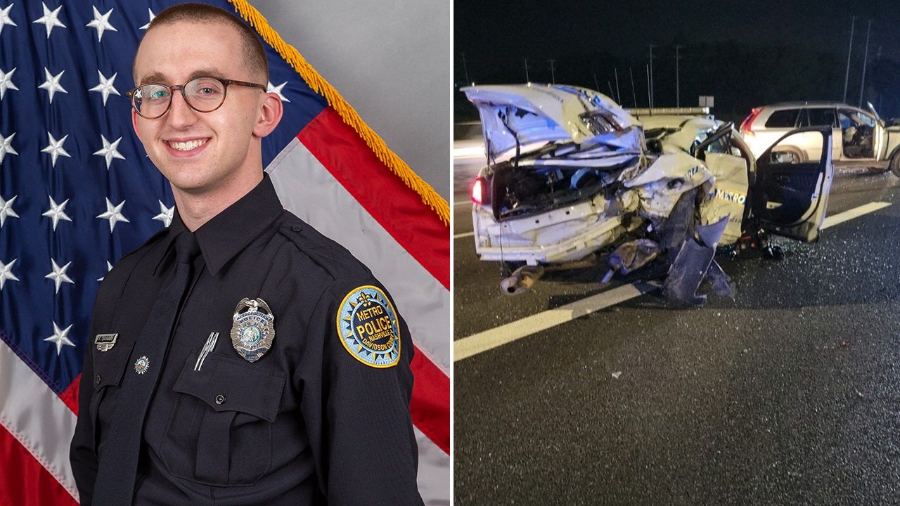 Nashville officer injured after vehicle smashes patrol car while responding to highway wreck