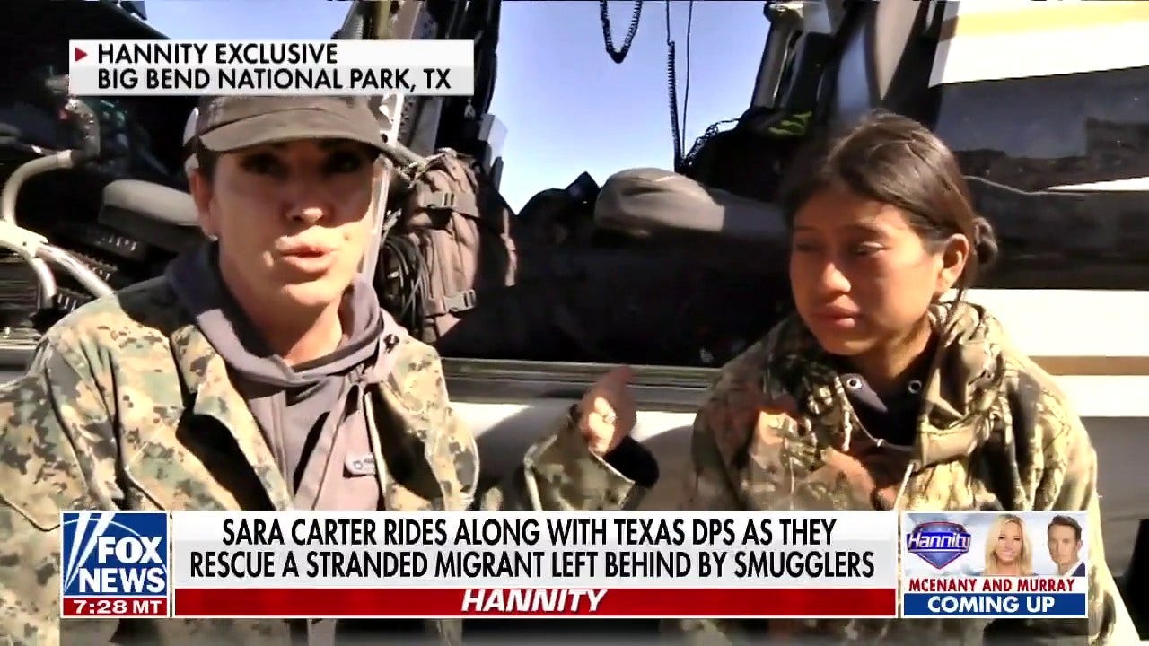 Sara Carter joins Texas DPS at border, encounters woman stranded by smugglers