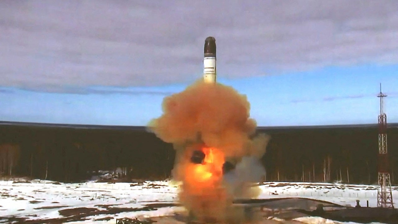 Russia tests new Sarmat intercontinental ballistic missile in what Putin hails as ‘truly unique weapon’