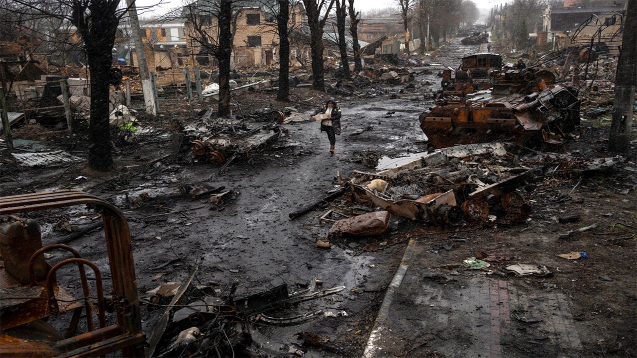 The media, appalled by gruesome images from Ukraine, is turning hawkish