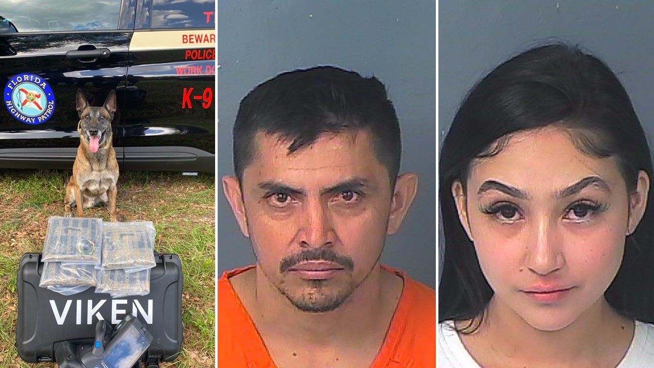 Florida K-9 helps troopers bust 2 illegal immigrants smuggling $700K in heroin, authorities say