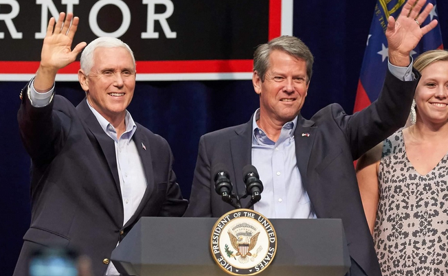 Pence to campaign on eve of Georgia primary with Gov. Kemp, who’s facing a Trump-backed challenge