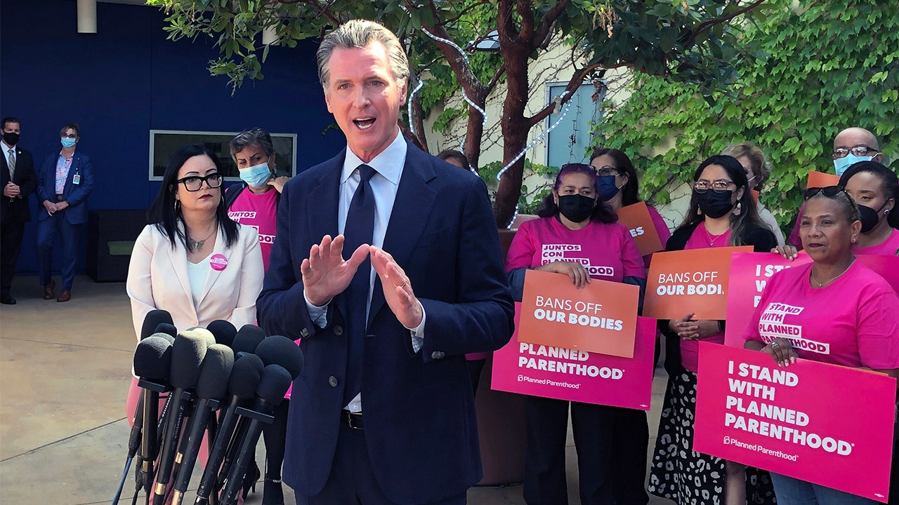 Gavin Newsom savagely mocked as ‘disgusting transphobe’ for claiming men can’t get pregnant at abortion really