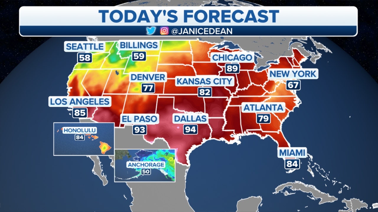 Heat spreads across nation as Plains, Great Lakes to see severe storms