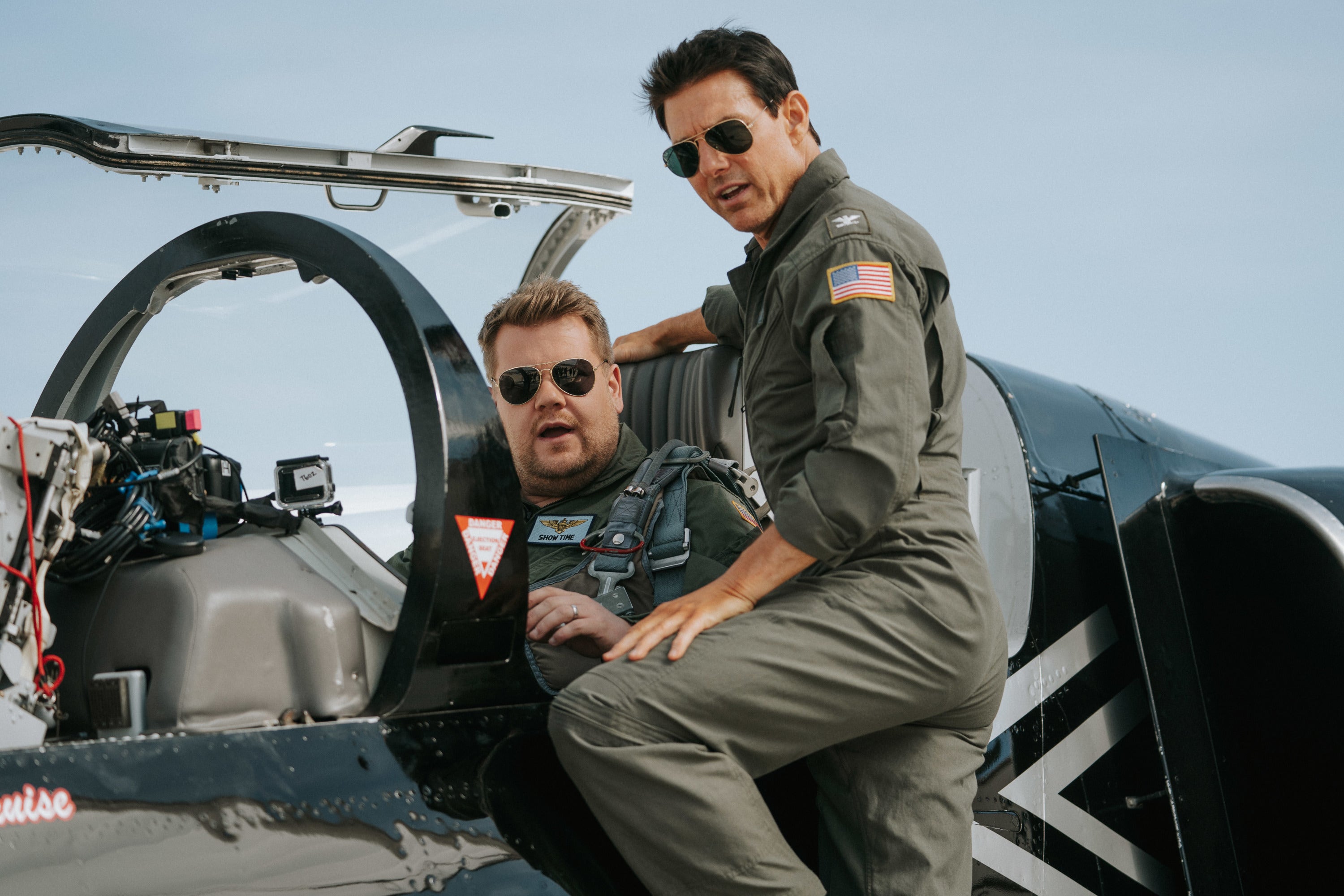 Tom Cruise takes James Corden on 'terrifying' flights ahead of 'Top Gun:  Maverick' release