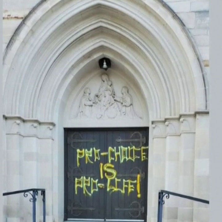 3 Texas Catholic churches vandalized with pro-choice messages