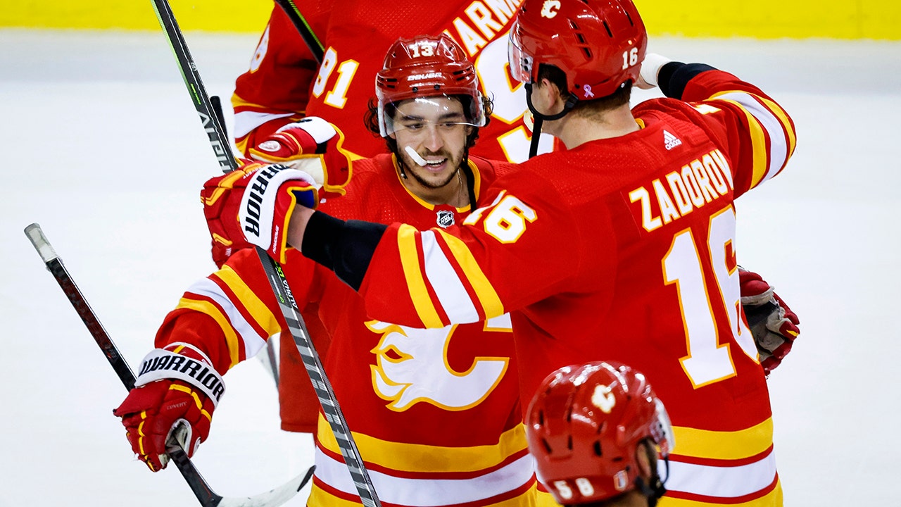 Johnny Gaudreau’s OT winner lifts Flames to victory over Stars, Battle of Alberta is next