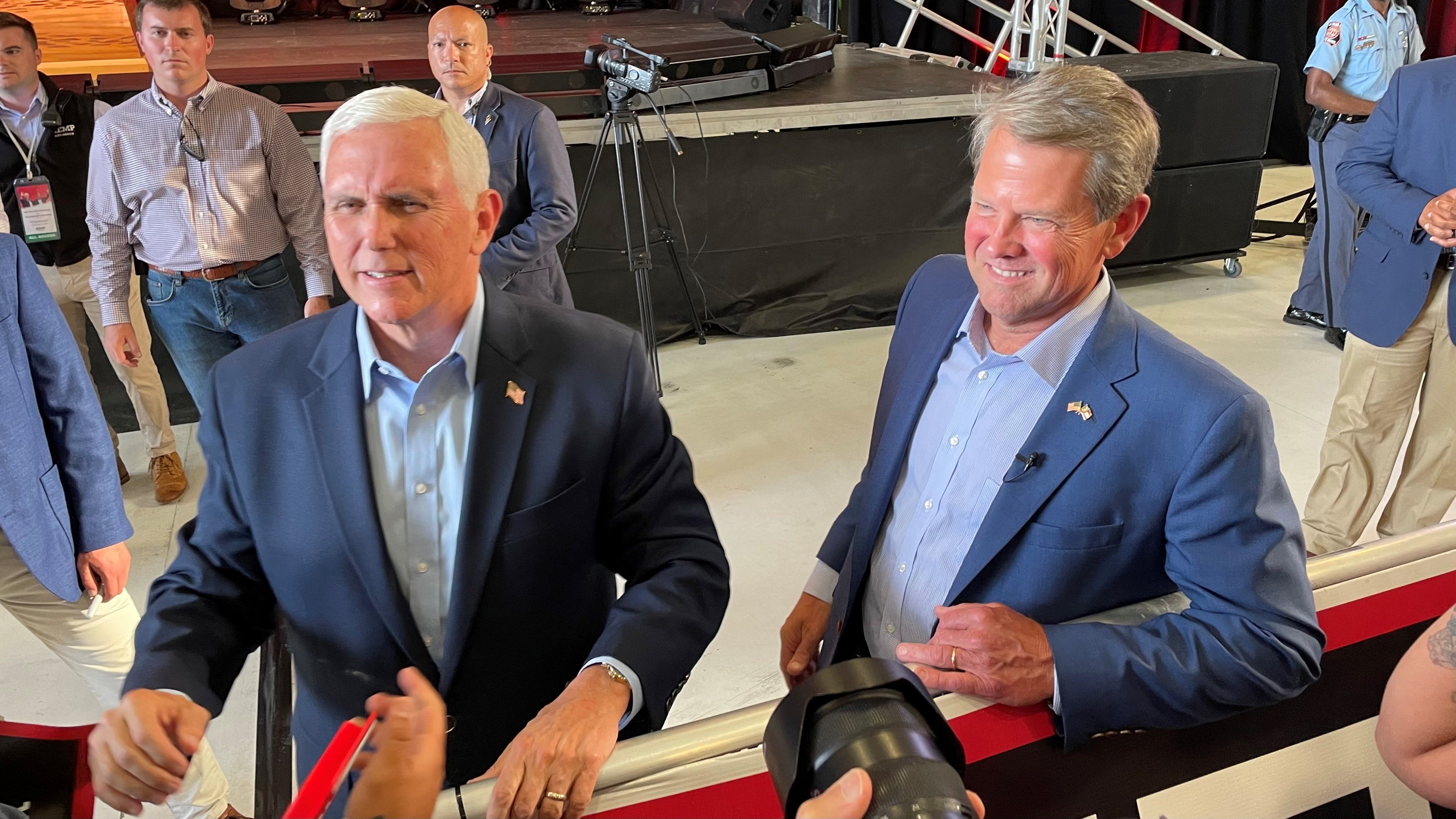 Trump and Pence hold dueling rallies for Perdue and Kemp on eve of Georgia’s bitter GOP gubernatorial primary