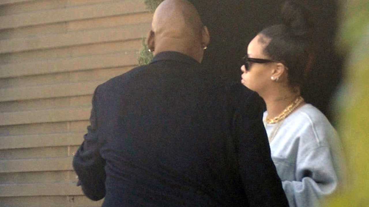 Rihanna seen for the first time since giving birth to baby boy