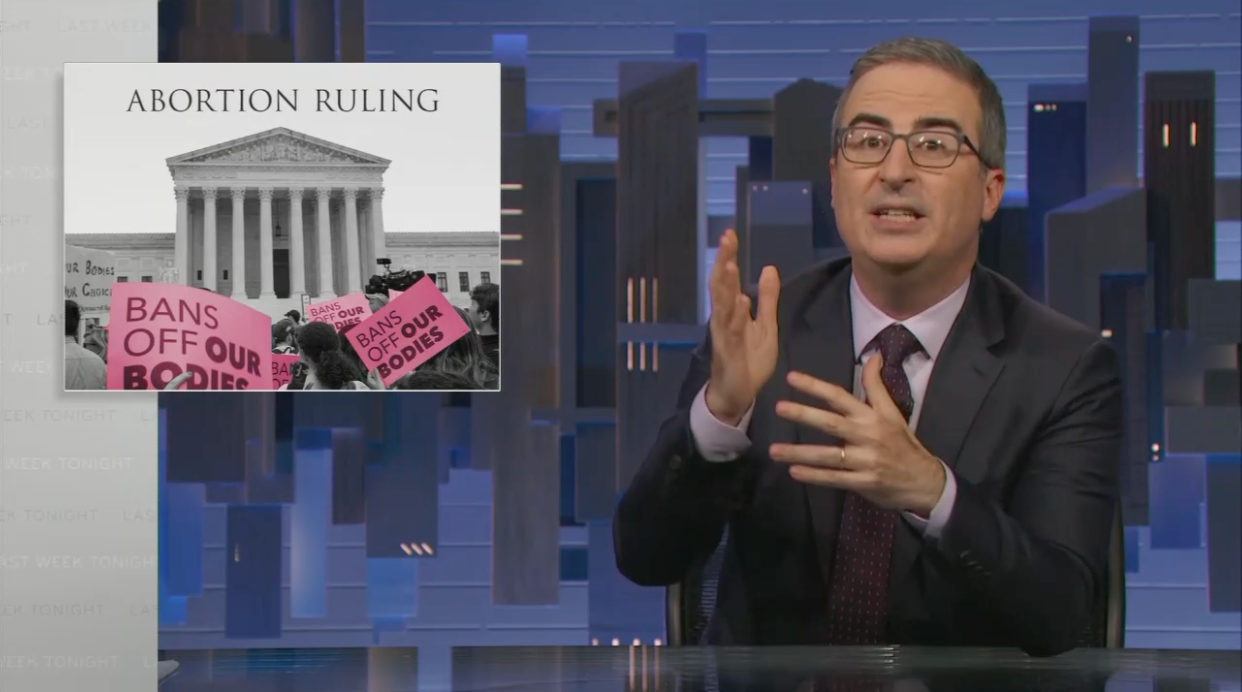 HBO's Oliver blames Dems for not being aggressive enough supporting abortion, a 'cornerstone' of 'health care'