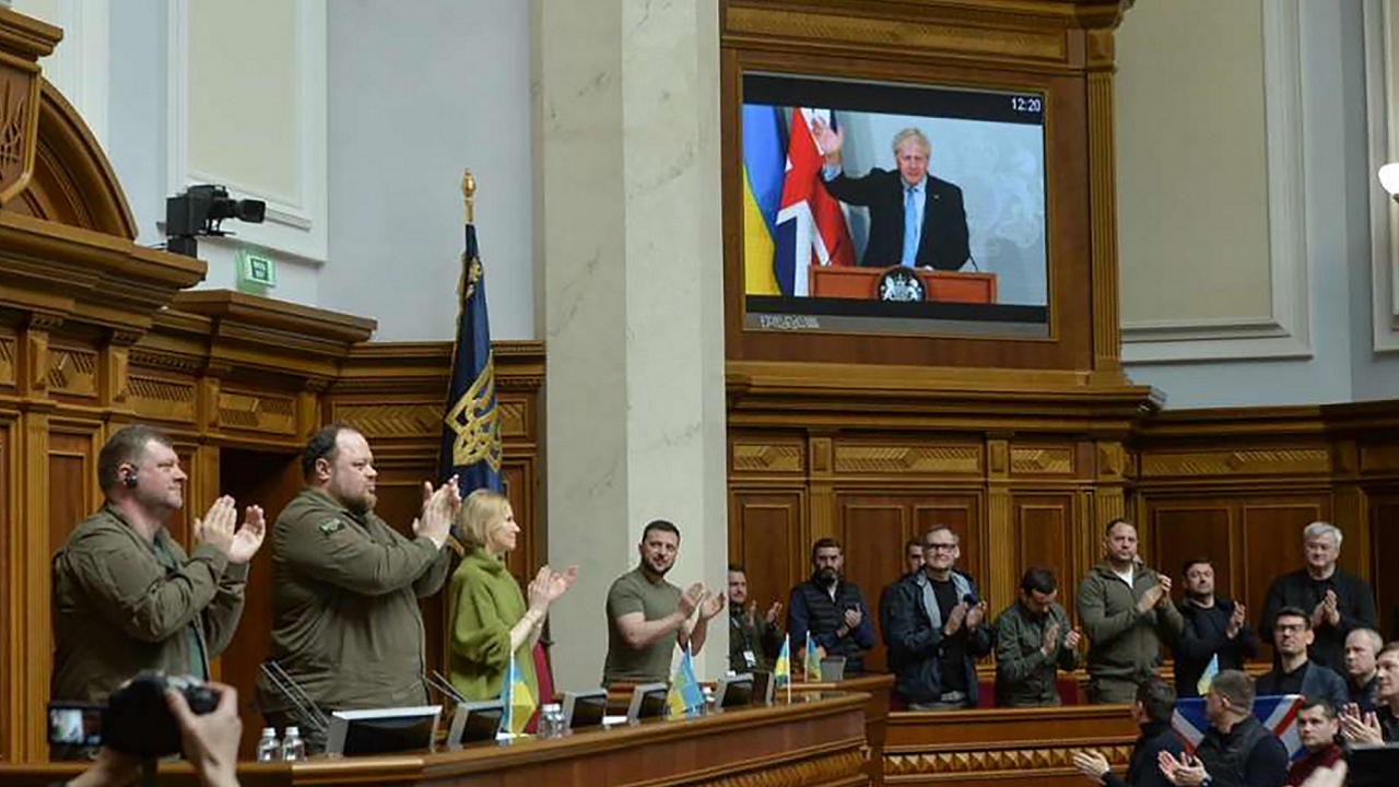 Boris Johnson makes unprecedented speech to Ukraine lawmakers, hails ‘greatest feat of arms of 21st century'