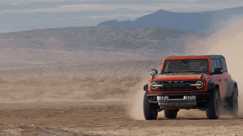 The Bronco Raptor has a suspension designed for high-speed off-road drivng.