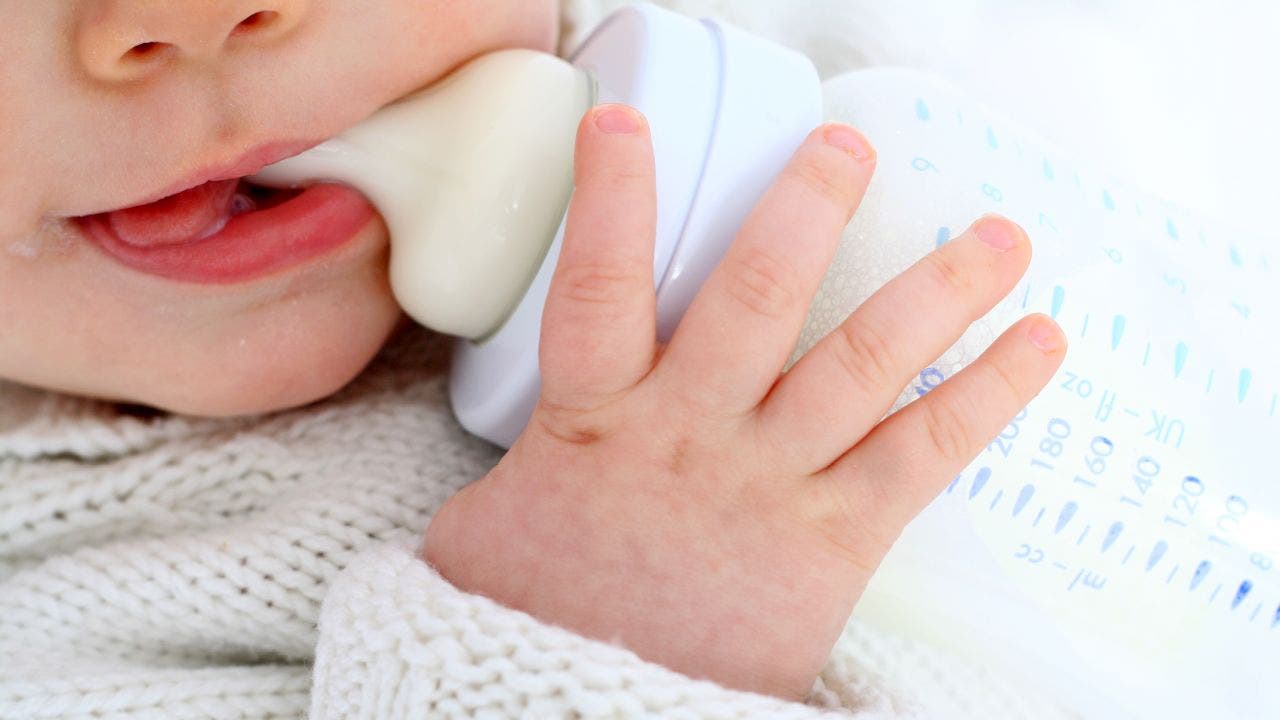 baby drinking milk