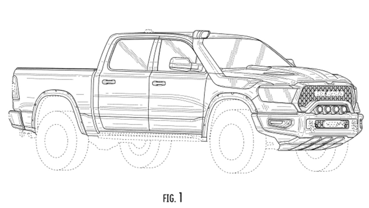 Mystery Ram 1500 pickup with snorkel revealed in patent