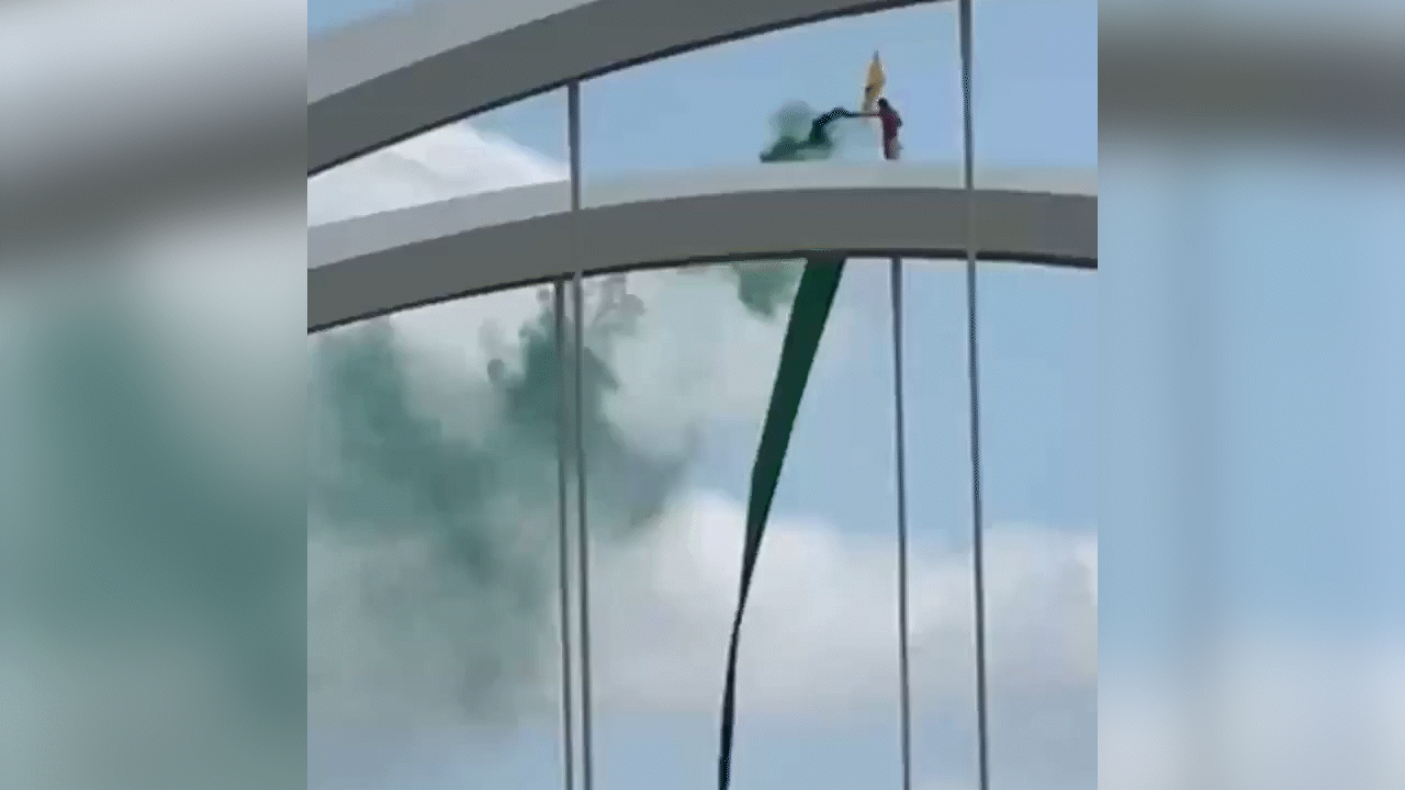 A Washington D.C. man climbed the Frederick Douglass Memorial Bridge on Friday to protest the Supreme Court's decision which overturned Roe v. Wade.