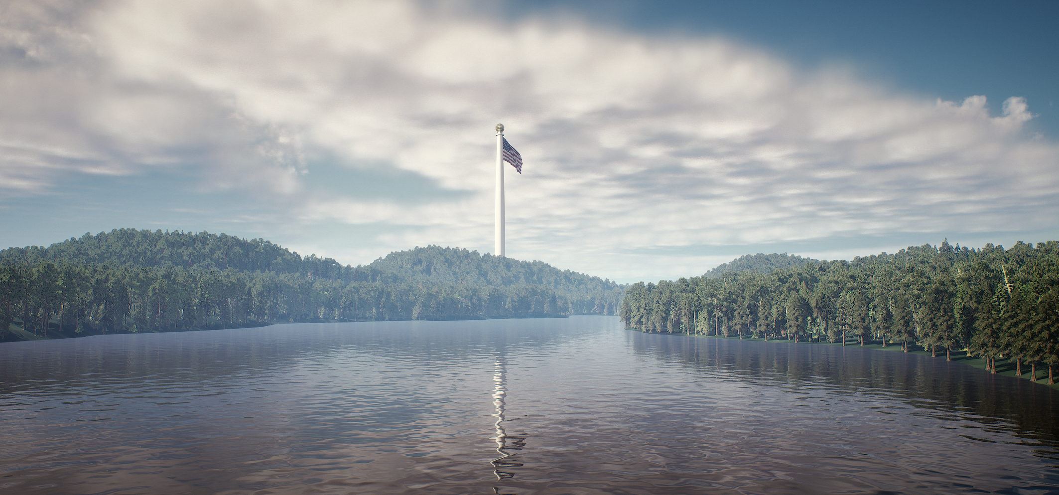 Flagpole of Freedom Park will have a centerpiece of a 1,776-foot-tall flagpole