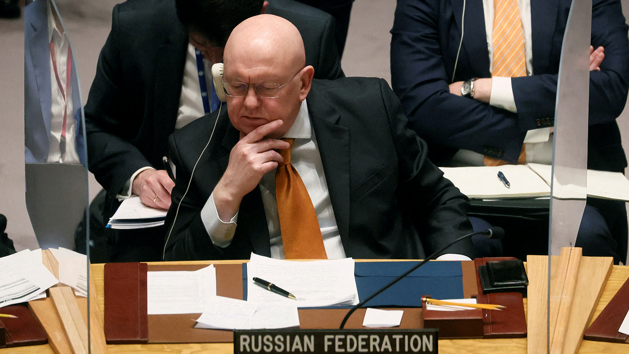 Russia's UN diplomat storms out of Ukraine meeting, is told 'maybe it's easier not to listen to the truth'