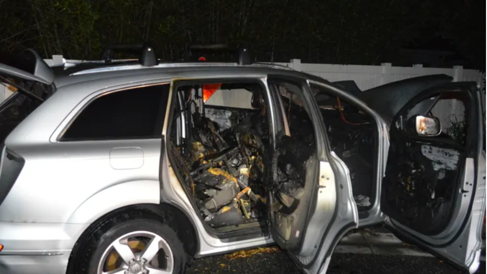 Florida police investigating whether driver who struck and killed dog-walker set his SUV on fire