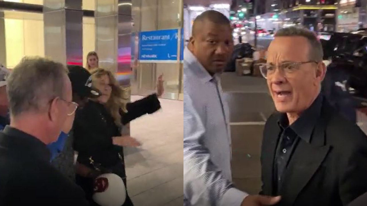 Tom Hanks yells at fans to 'back the the f--- off' after wife Rita Wilson nearly knocked over